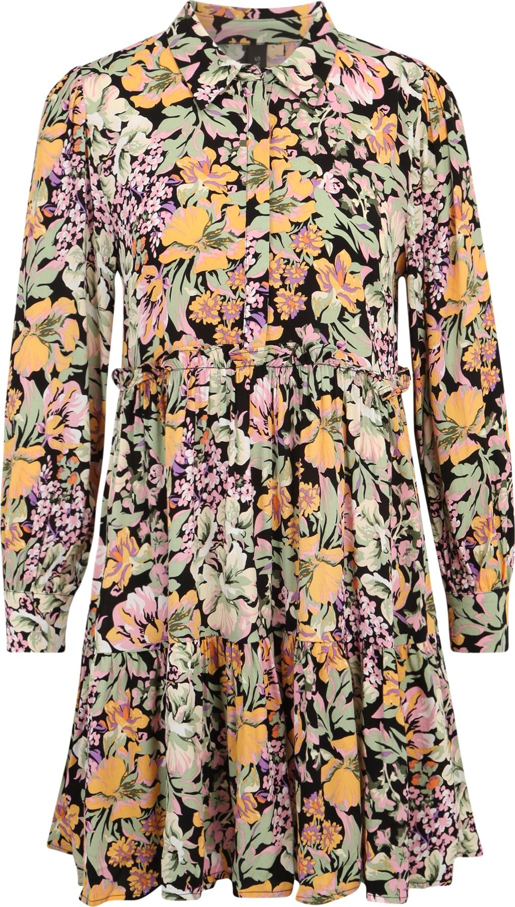 Y.A.S Petite Košilové šaty 'RIGA' béžová / žlutá / pastelově zelená / fialová / černá