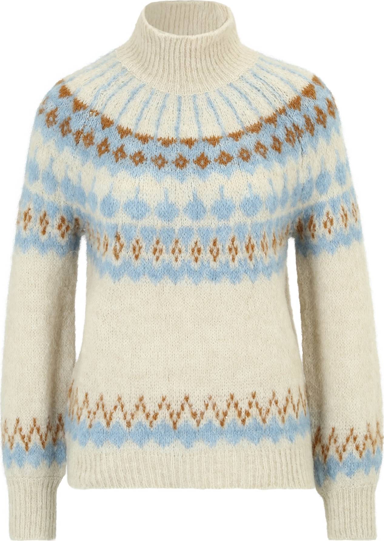 Y.A.S Petite Svetr 'ISTA' béžová / světlemodrá / hnědá