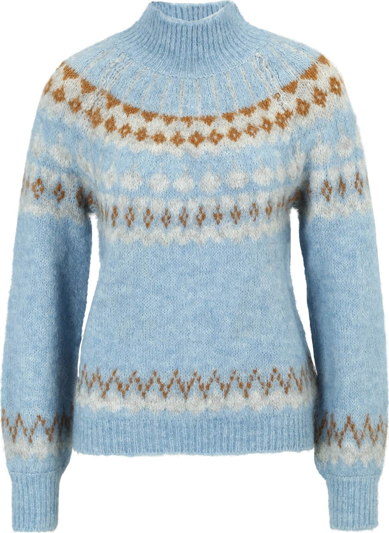 Y.A.S Petite Svetr 'ISTA' světlemodrá / okrová / světle šedá