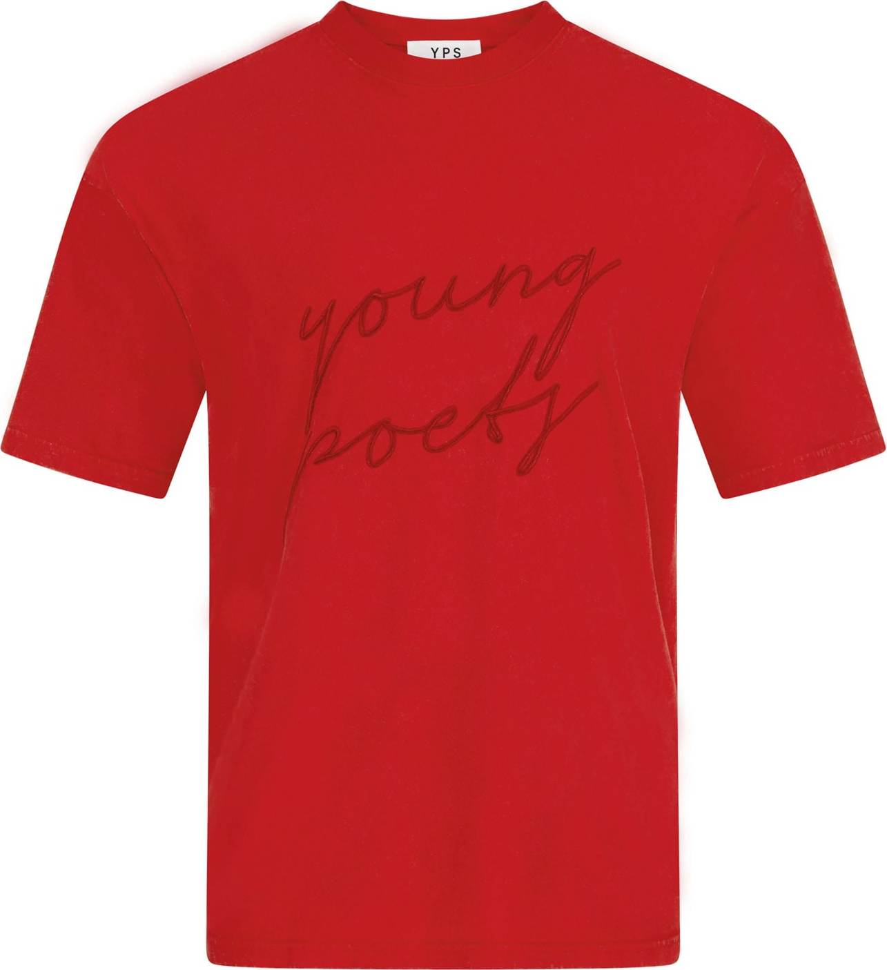 Young Poets Tričko 'Yoricko' červená / černá