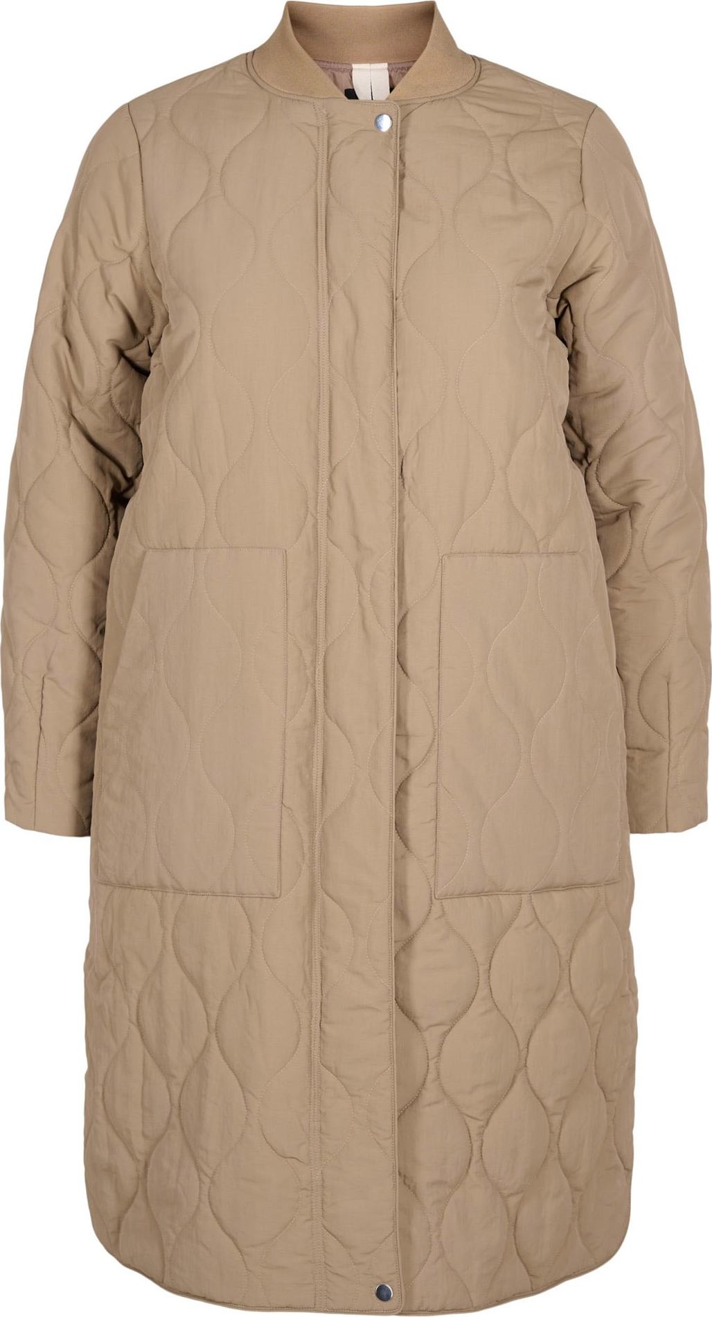 Zizzi Přechodný kabát 'TASLON' světle hnědá