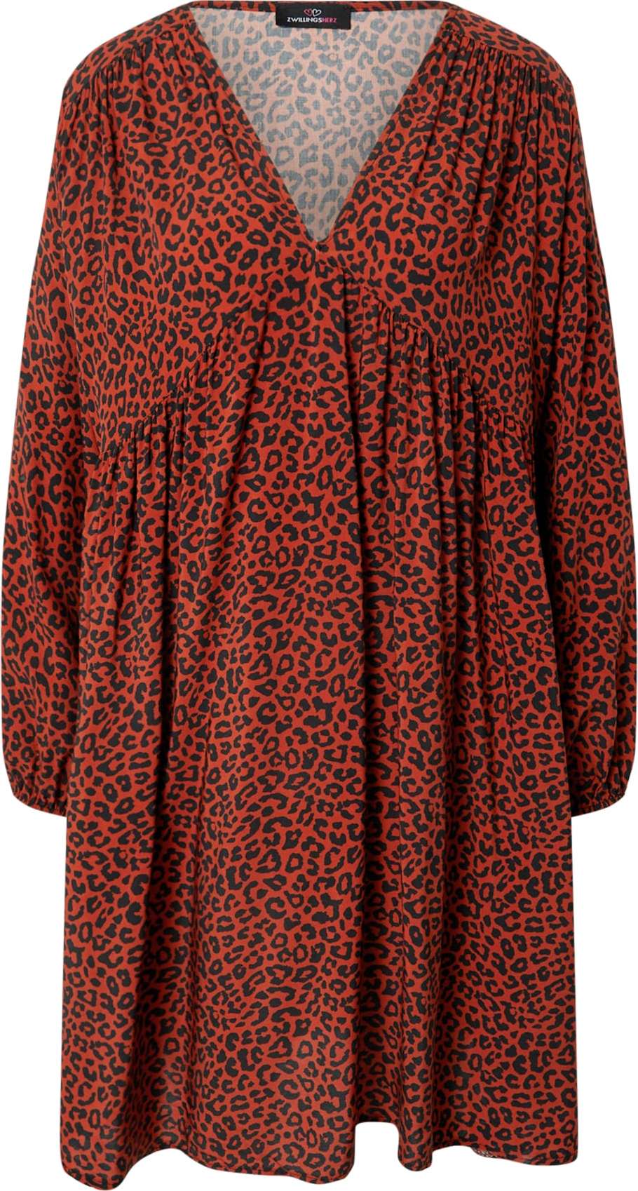 Zwillingsherz Šaty 'Guiliette' červená / černá