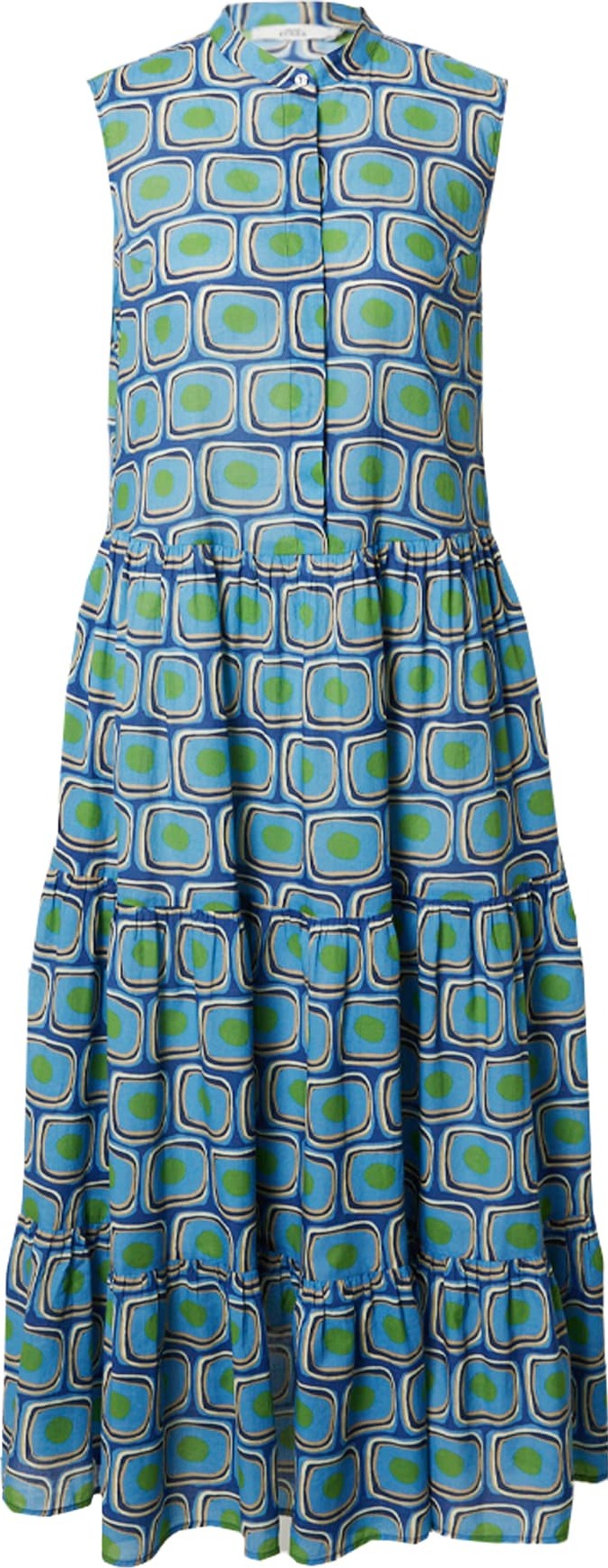 0039 Italy Košilové šaty 'Mila' nebeská modř / světlemodrá / zelená / bílá