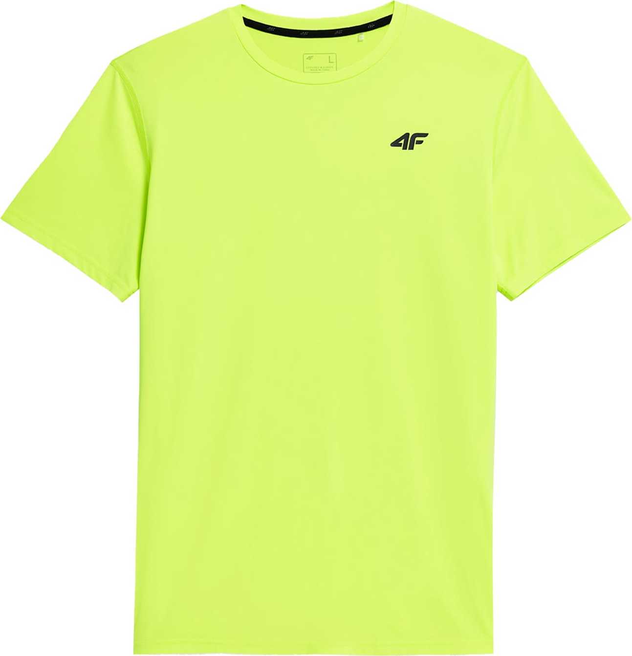 4F Funkční tričko svítivě zelená / černá