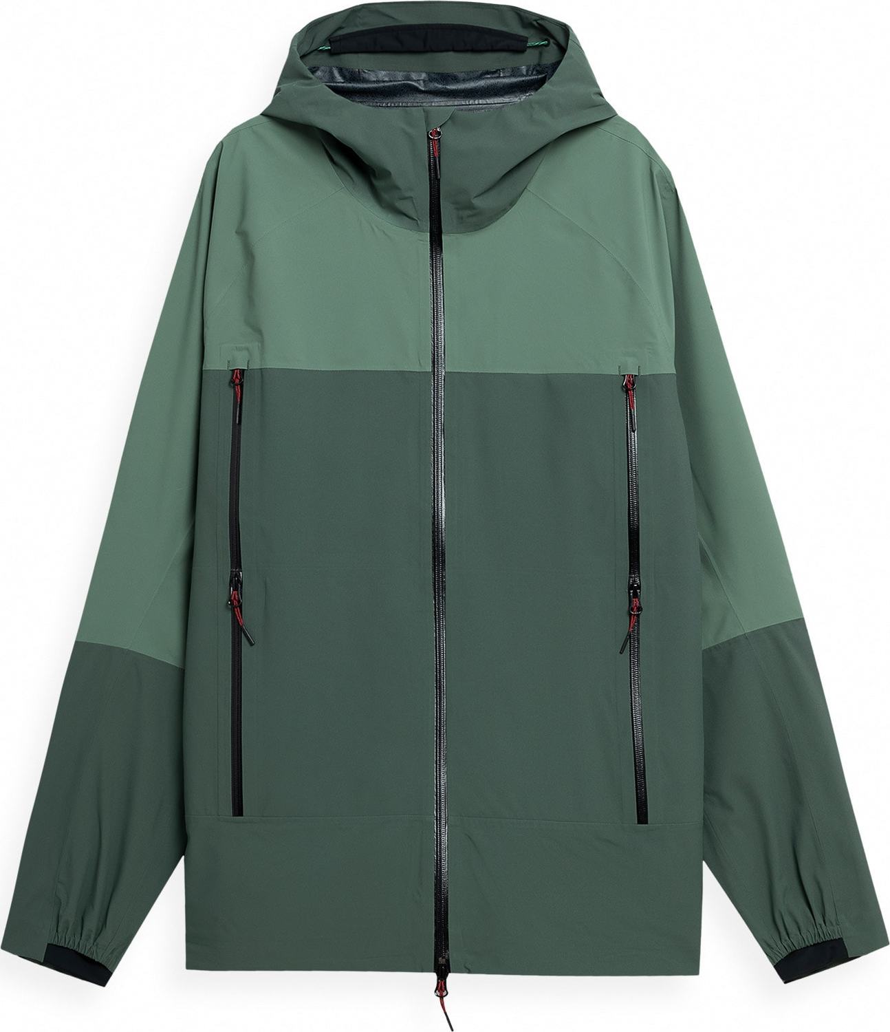 4F Outdoorová bunda 'KUMT060' světle zelená / tmavě zelená / černá