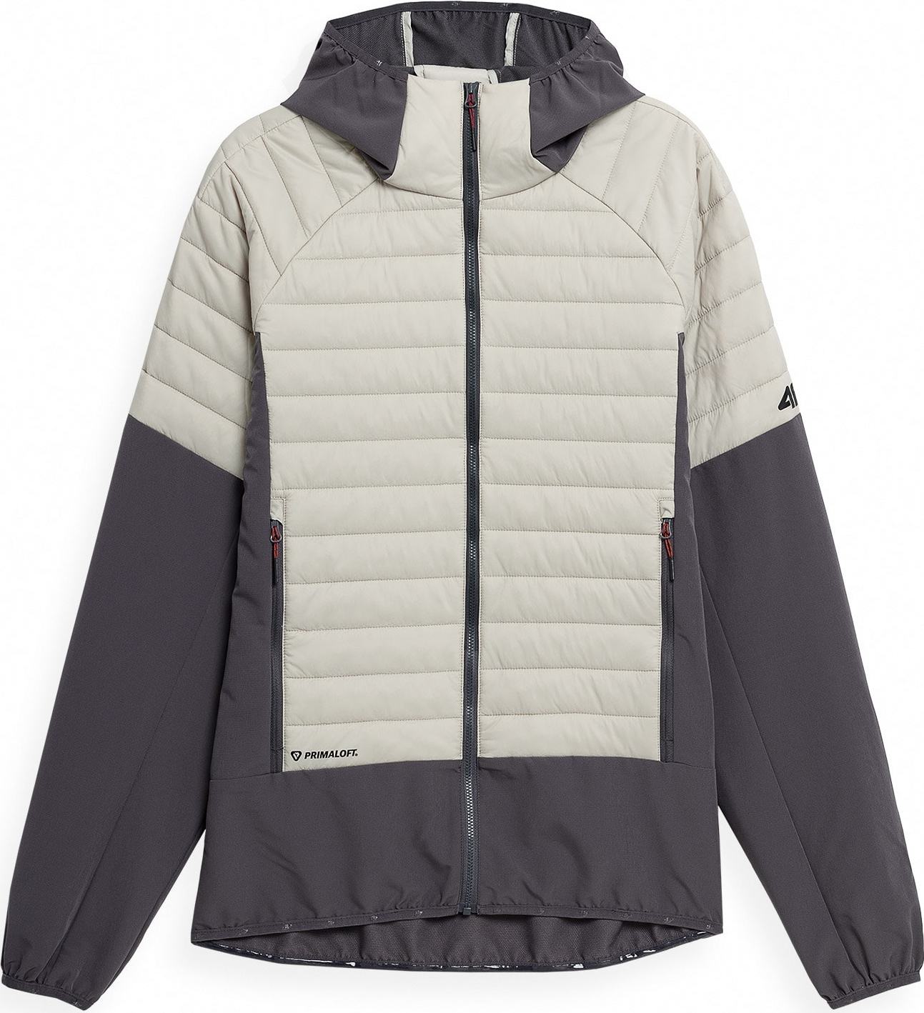 4F Sportovní bunda béžová / šedá