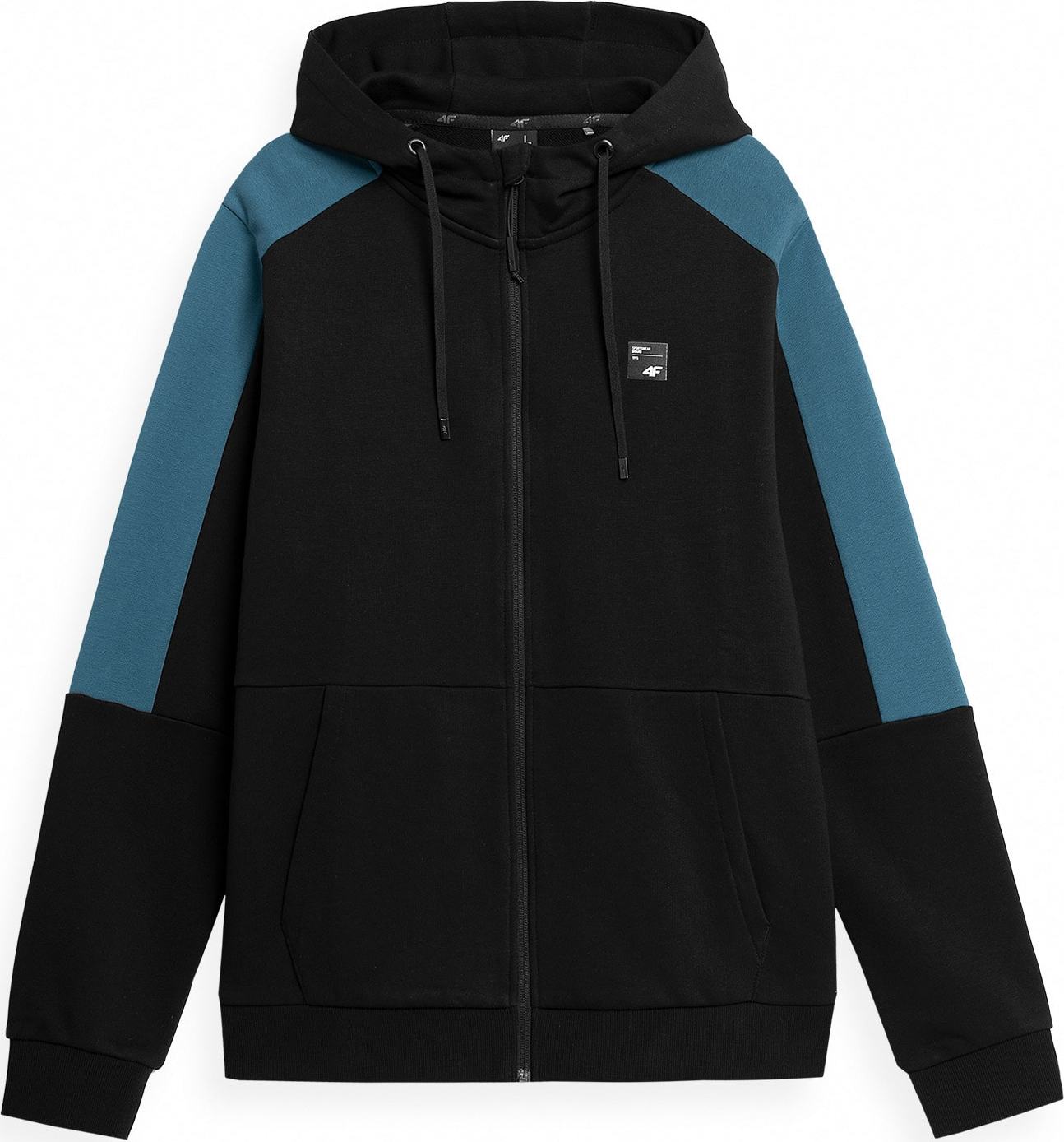 4F Sportovní mikina modrá / černá / bílá