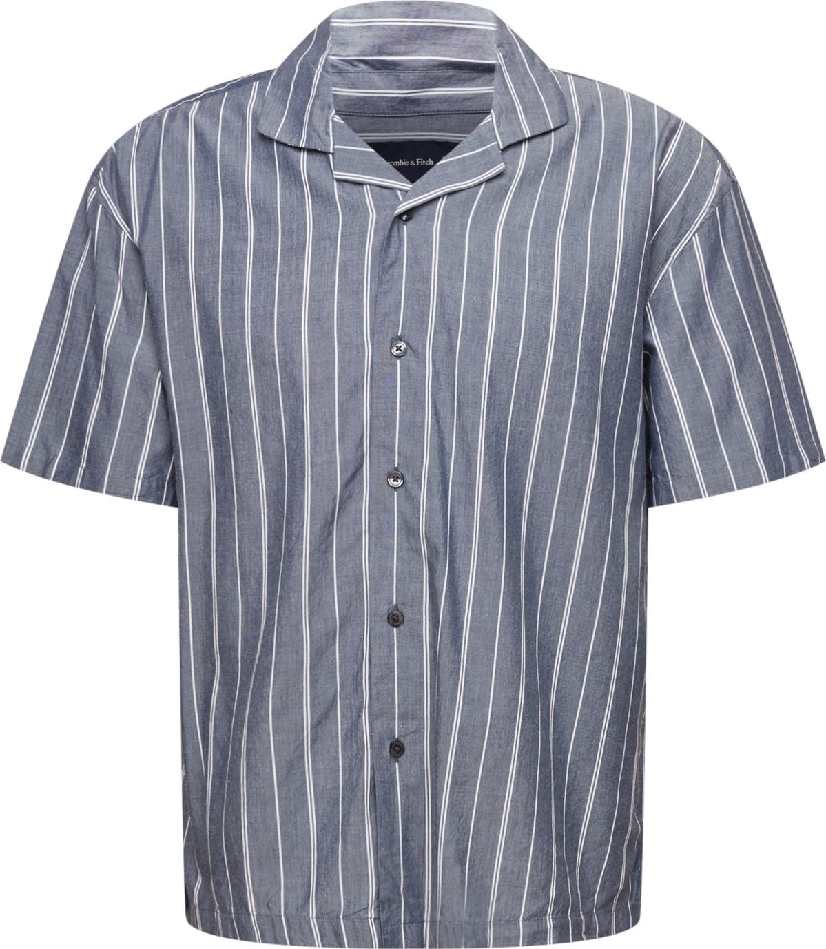Abercrombie & Fitch Košile 'WEBEX' chladná modrá / bílá