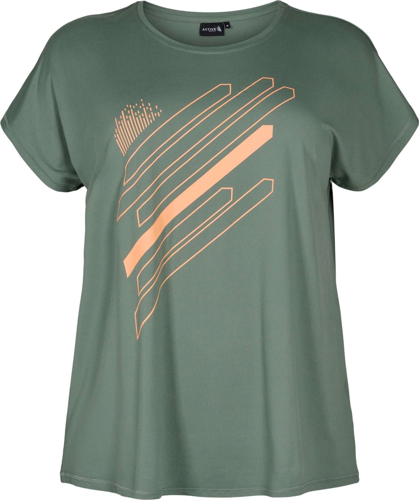 Active by Zizzi Tričko tmavě zelená / meruňková