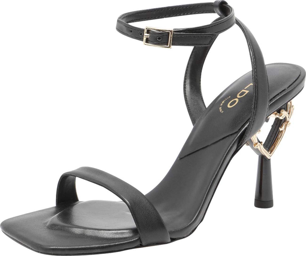 ALDO Páskové sandály 'LOVETHRONE' zlatá / černá