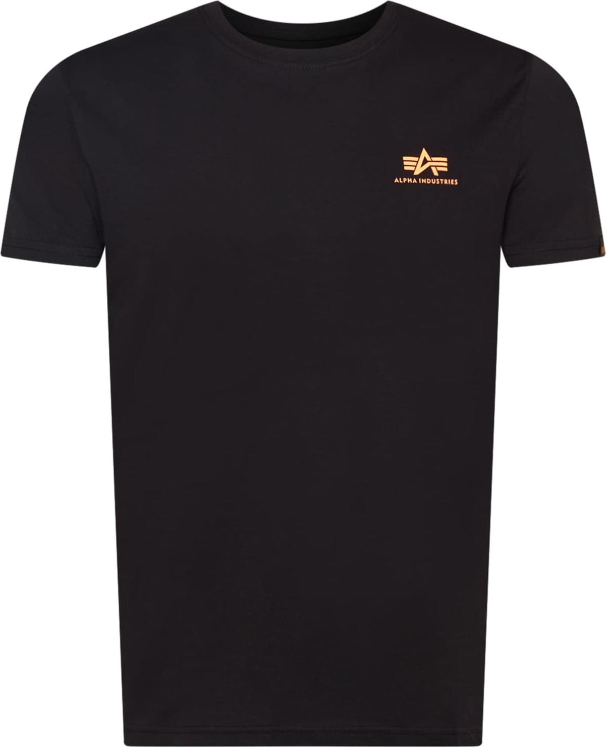 ALPHA INDUSTRIES Tričko pastelově oranžová / černá