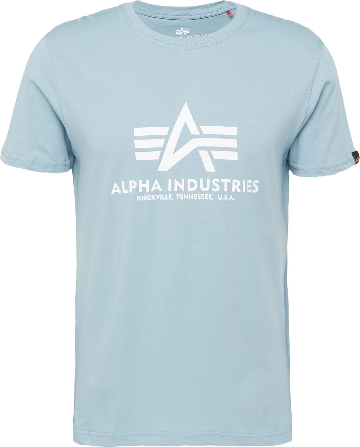 ALPHA INDUSTRIES Tričko světlemodrá / bílá