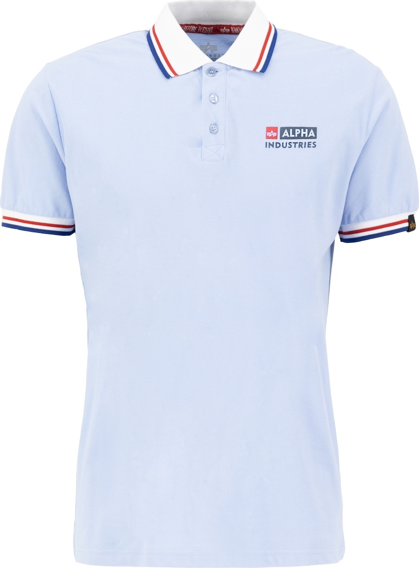 ALPHA INDUSTRIES Tričko modrá / světlemodrá / červená / bílá