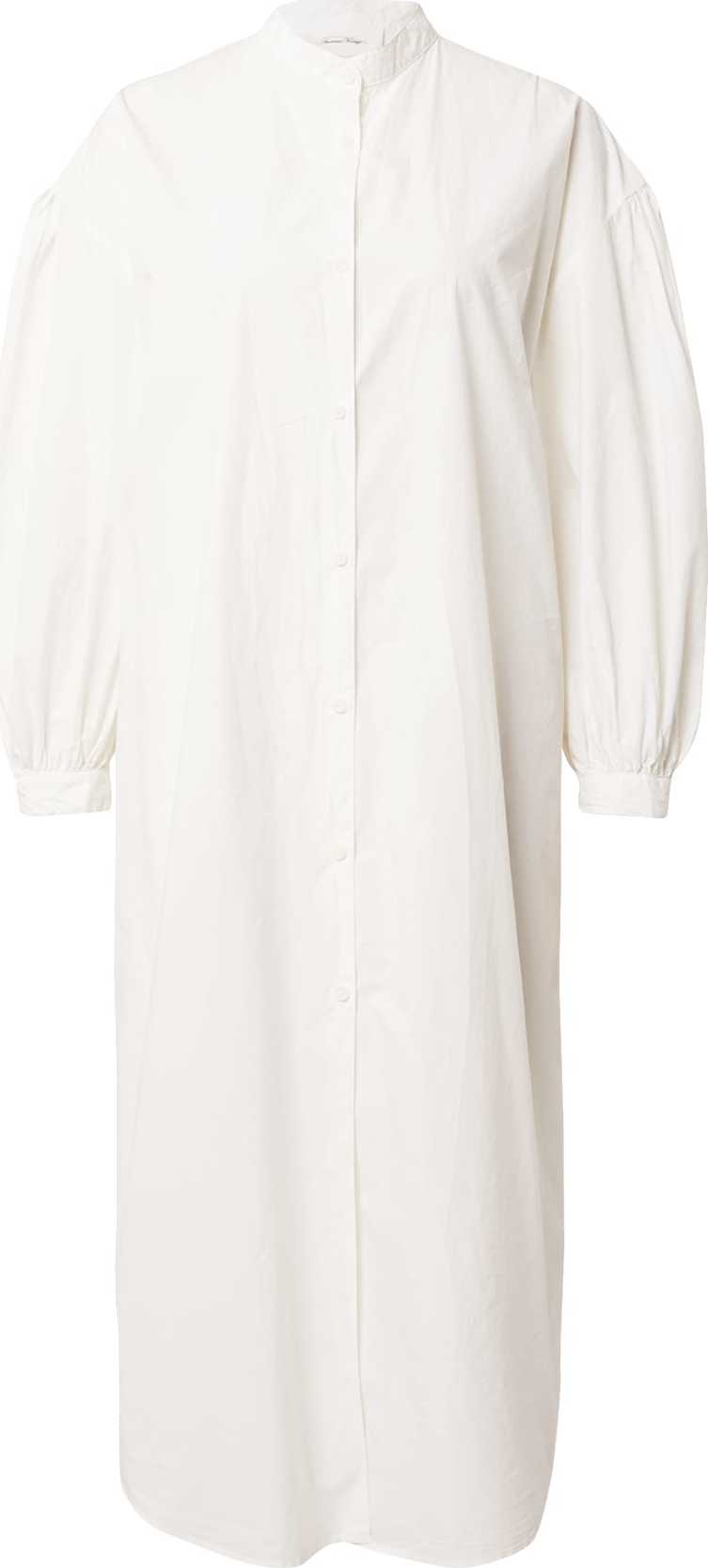 AMERICAN VINTAGE Košilové šaty přírodní bílá