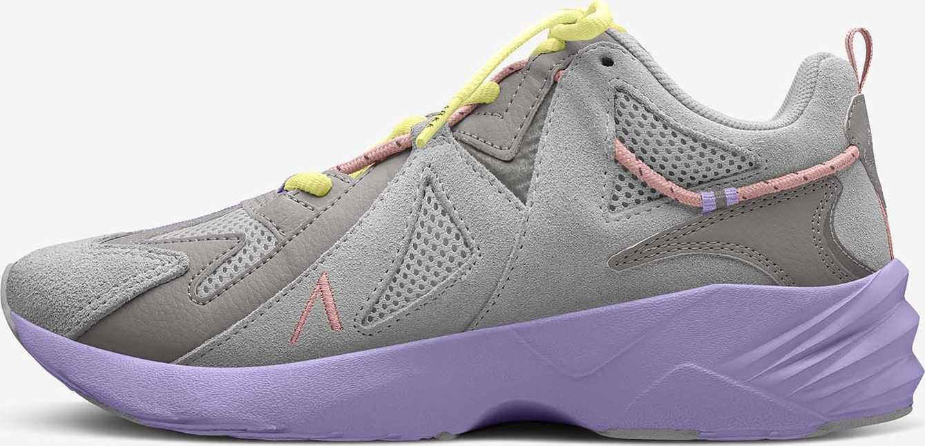 ARKK Copenhagen Tenisky 'Tuzon' šedá / tmavě šedá / světle fialová / broskvová