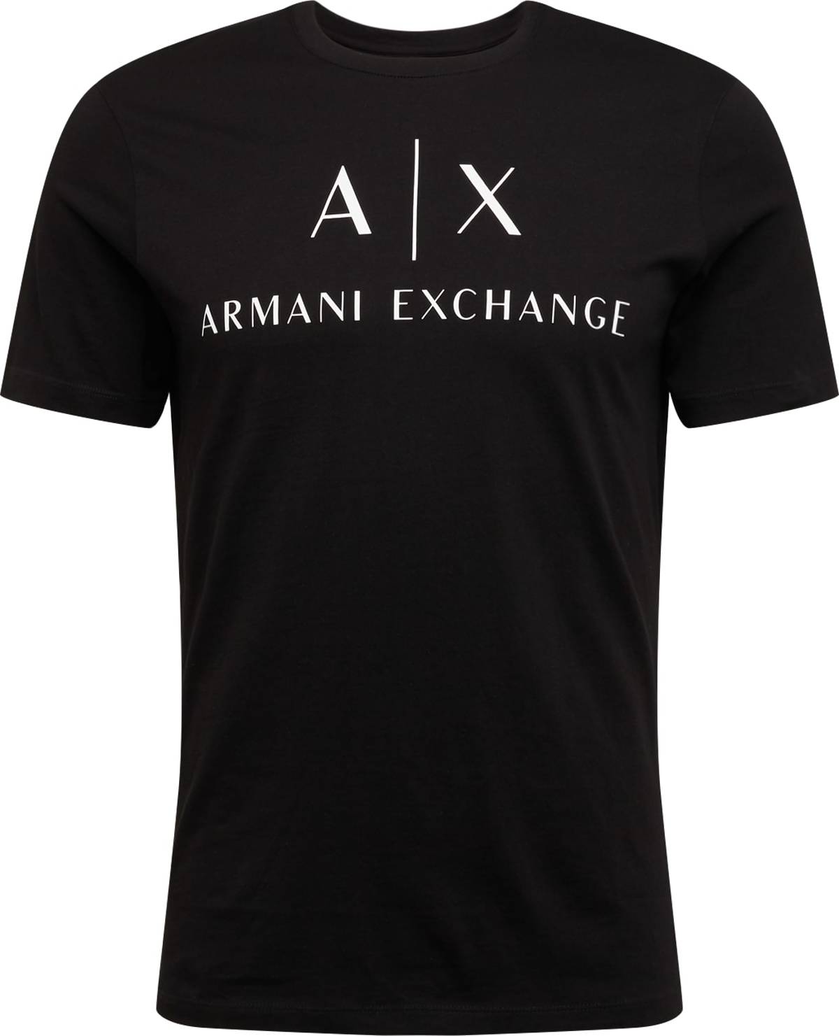 ARMANI EXCHANGE Tričko černá / bílá