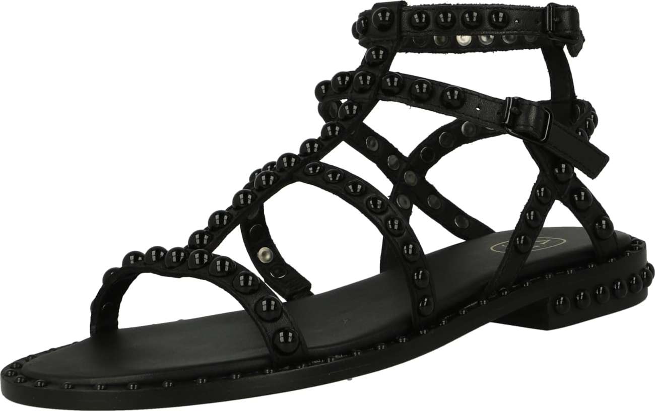 ASH Páskové sandály černá