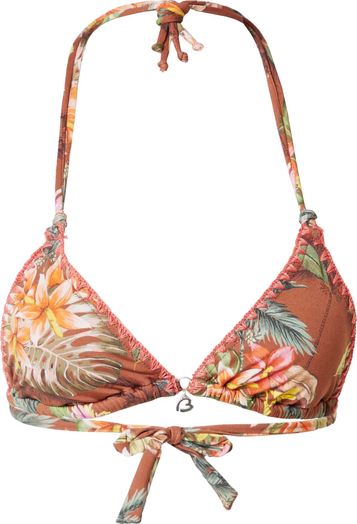 Banana Moon Horní díl plavek světle hnědá / khaki / růžová / bílá