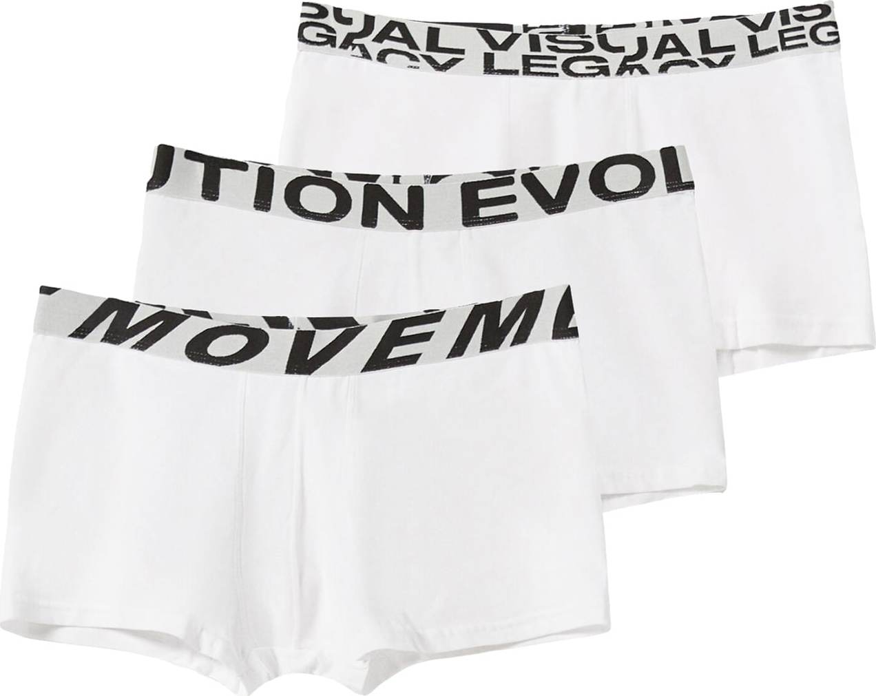 Bershka Boxerky černá / bílá