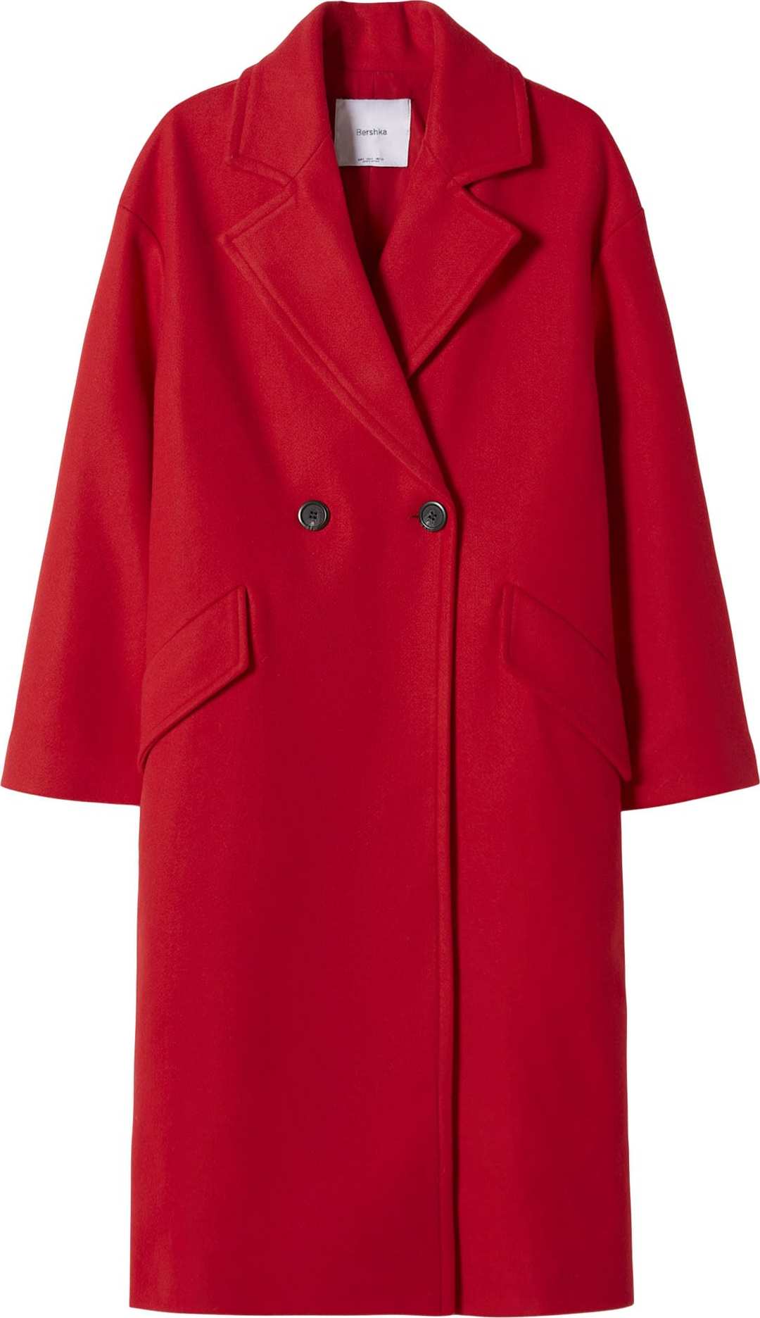 Bershka Přechodný kabát červená