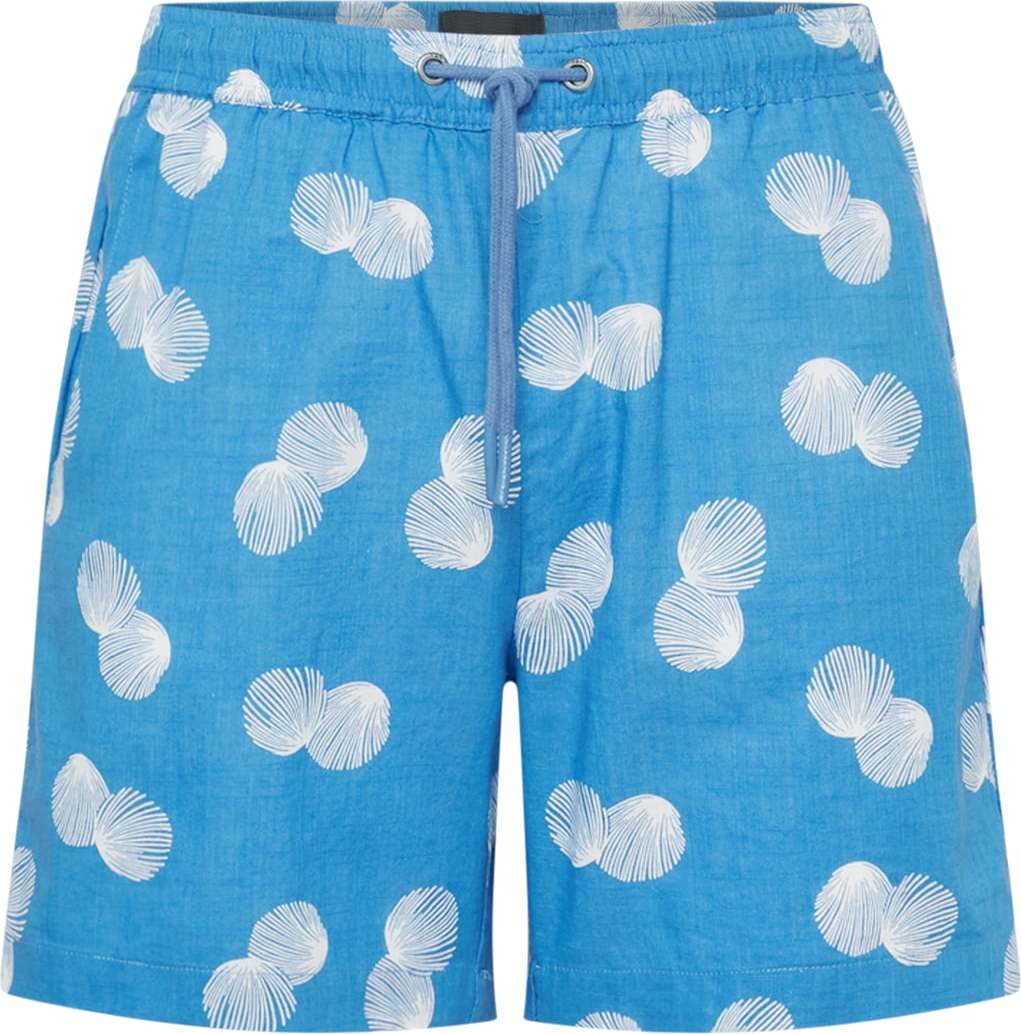 BLEND Kalhoty světlemodrá / bílá