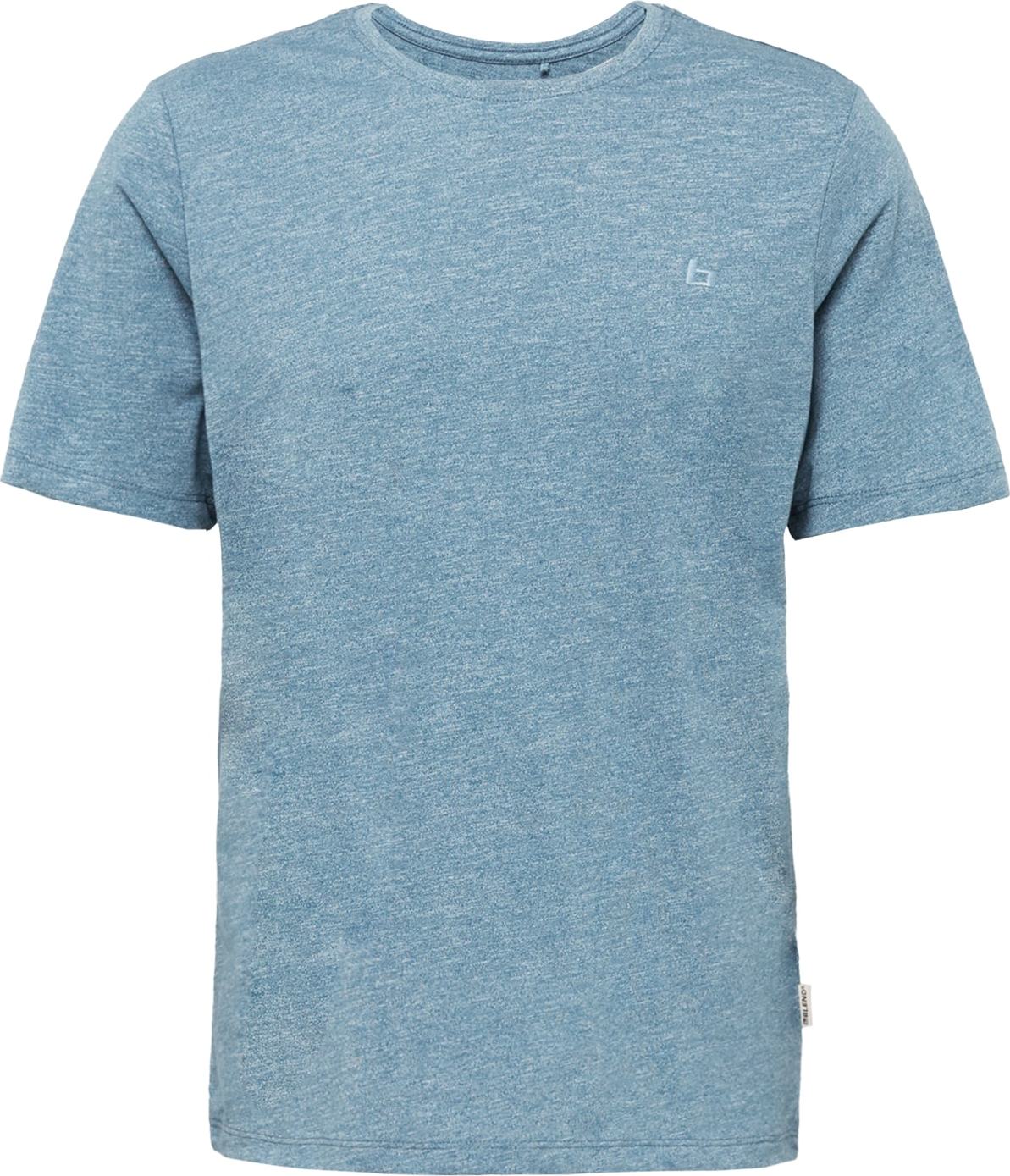 BLEND Tričko 'Wilton' modrý melír