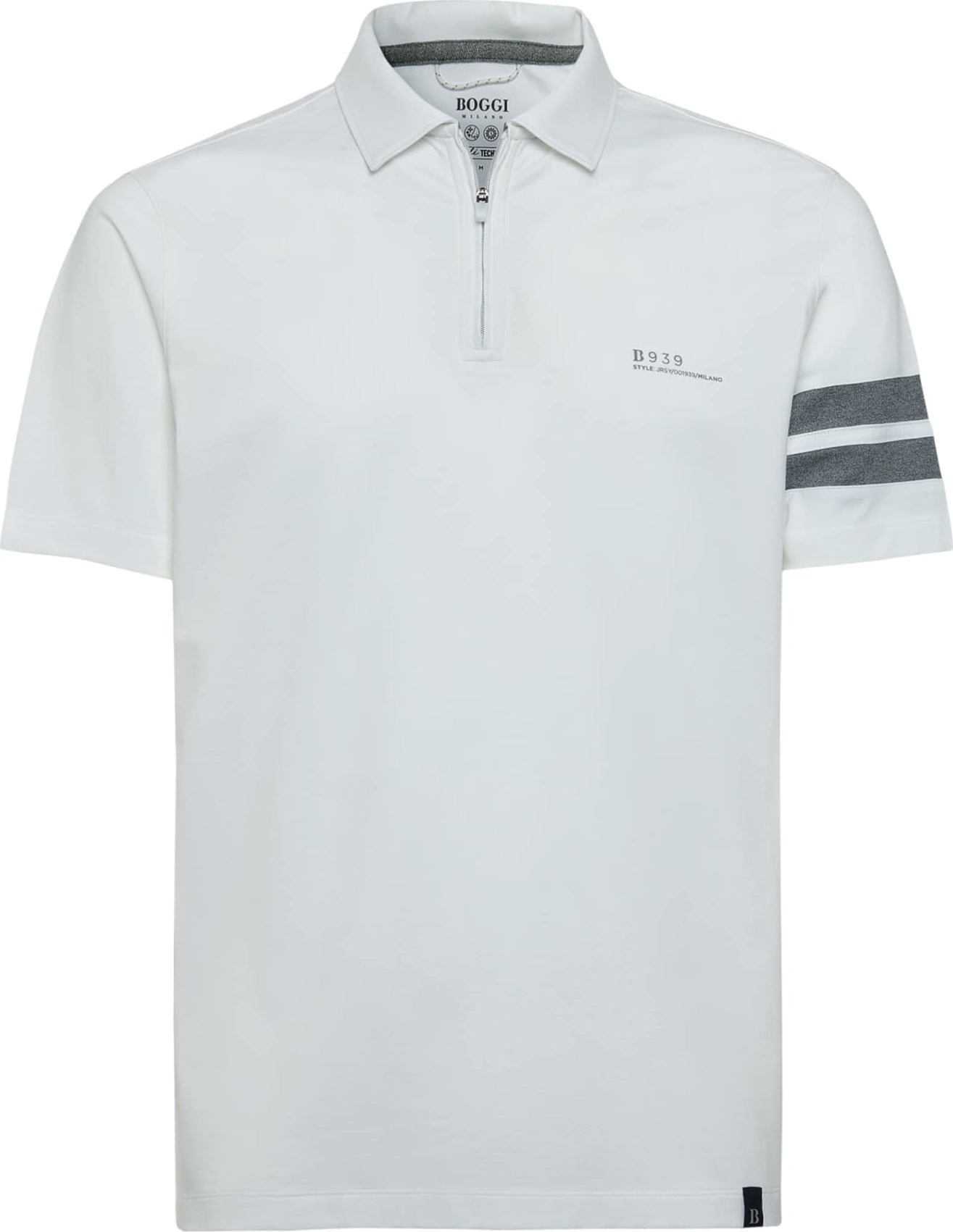 Boggi Milano Tričko tmavě šedá / bílá