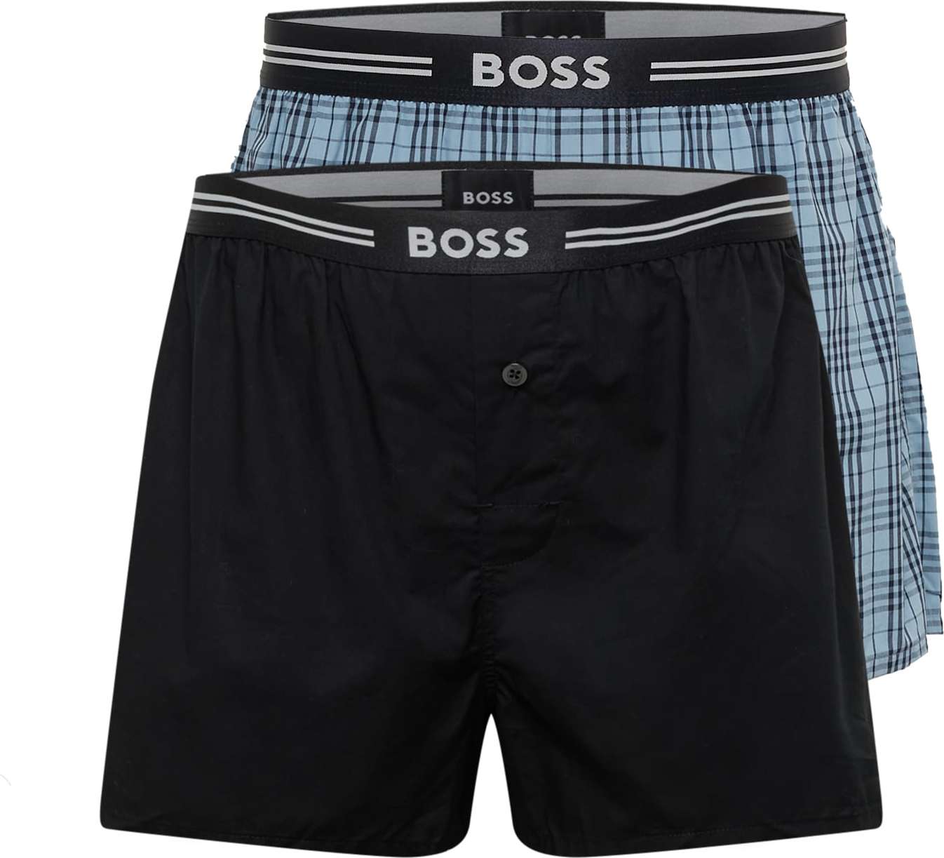 BOSS Black Boxerky světlemodrá / tmavě modrá / bílá