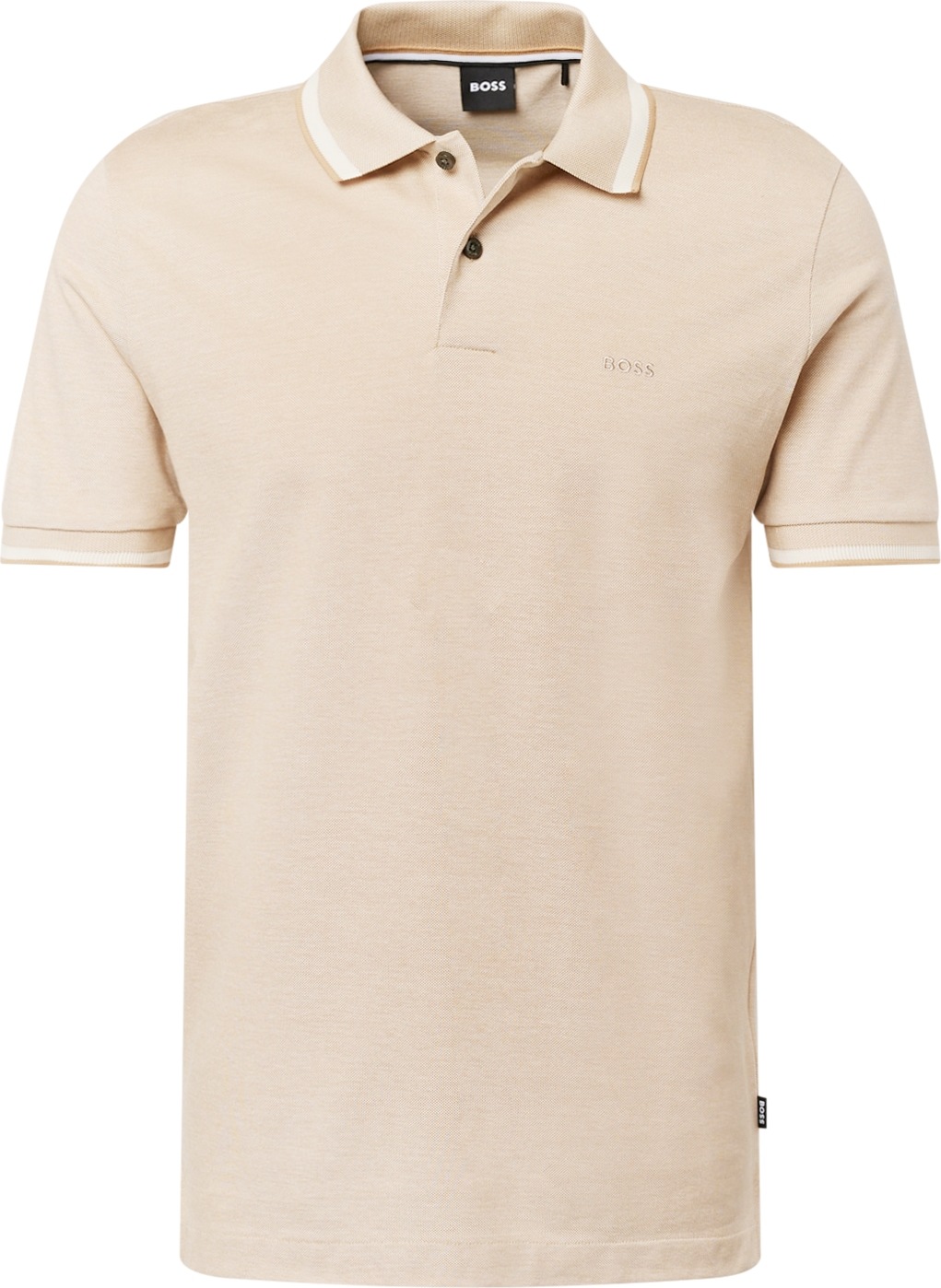 BOSS Black Tričko 'Parlay' písková / bílá