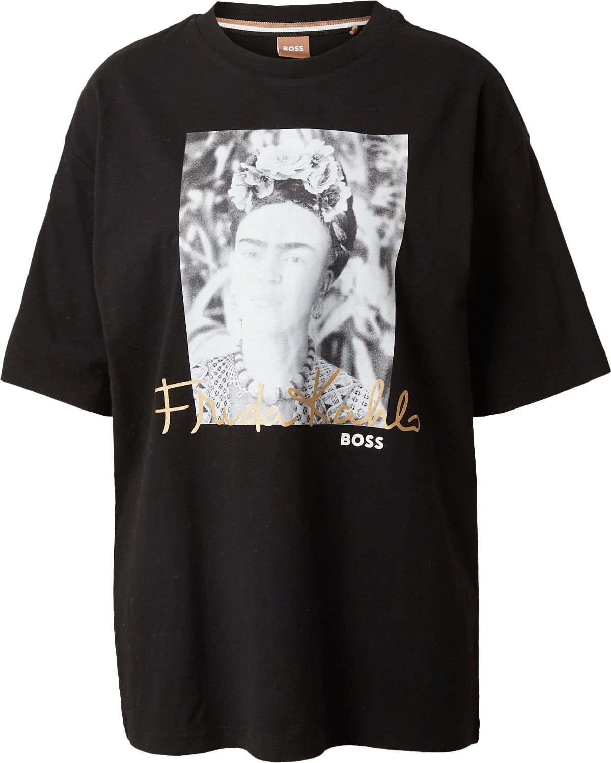 BOSS Black Tričko šedá / černá / bílá