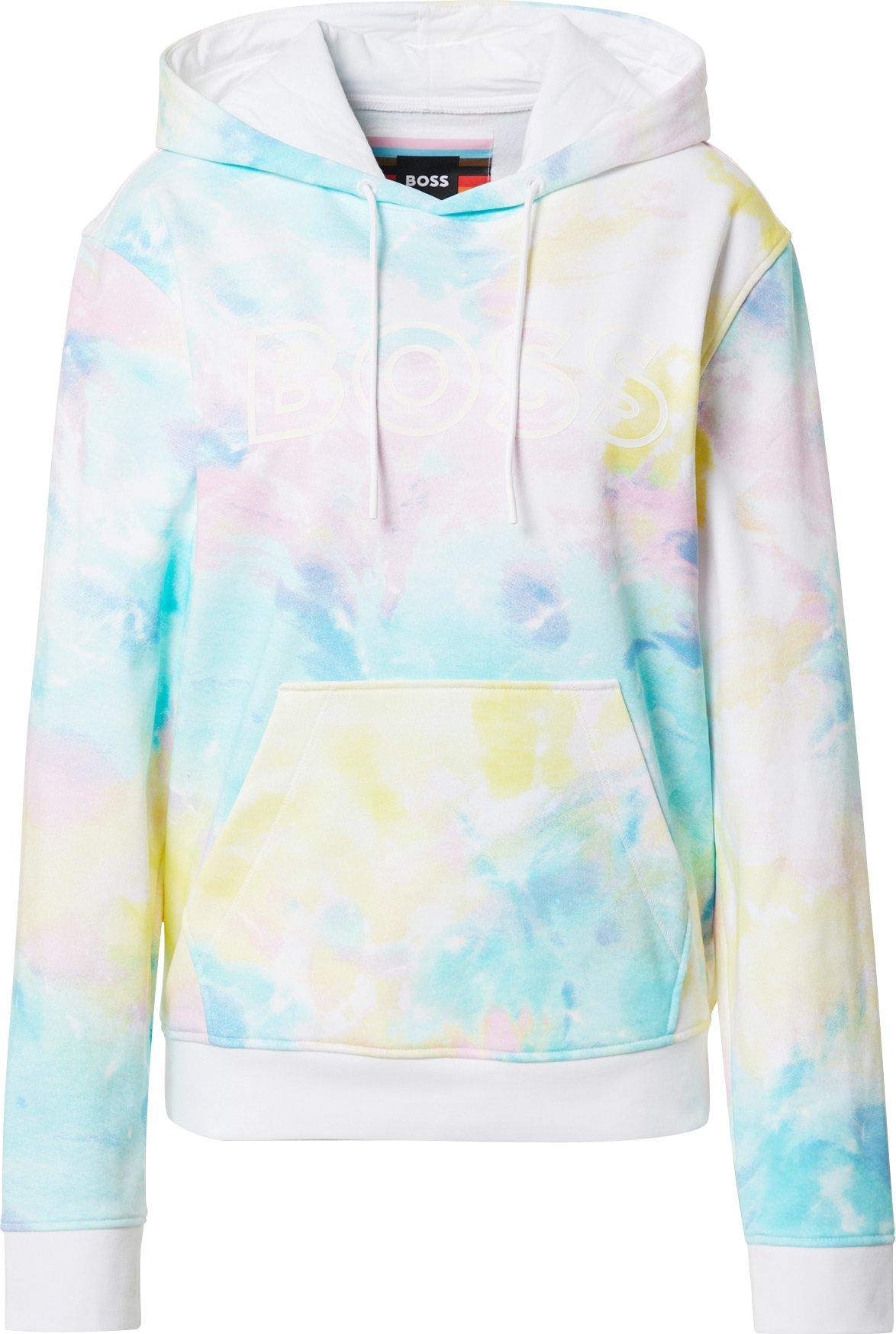 BOSS Orange Mikina 'Love' svítivě modrá / žlutá / růžová / bílá