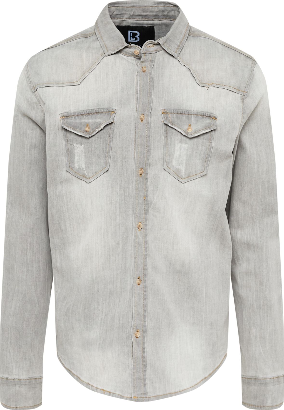 Brandit Košile 'Riley' šedá džínová