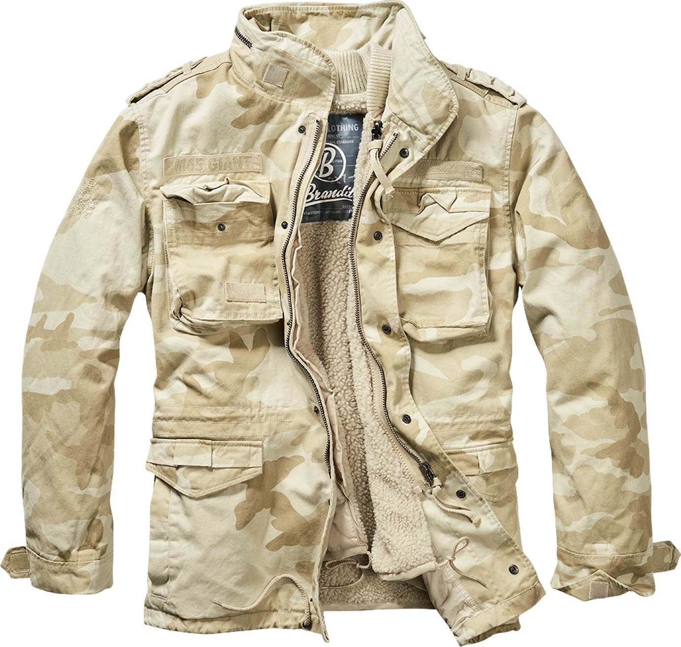 Brandit Přechodná bunda 'Giant' béžová / písková / tmavě béžová