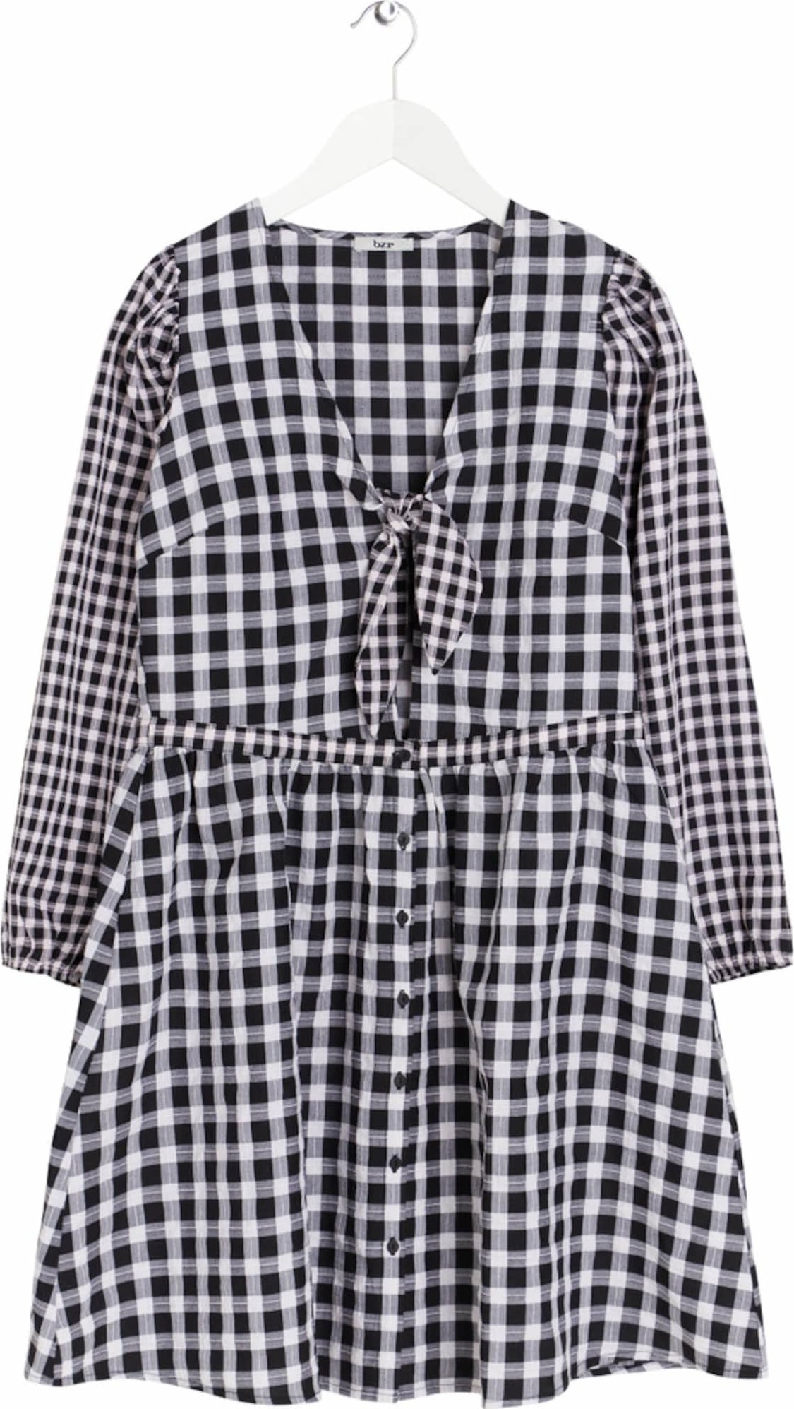 BZR Košilové šaty šedá / černá / bílá