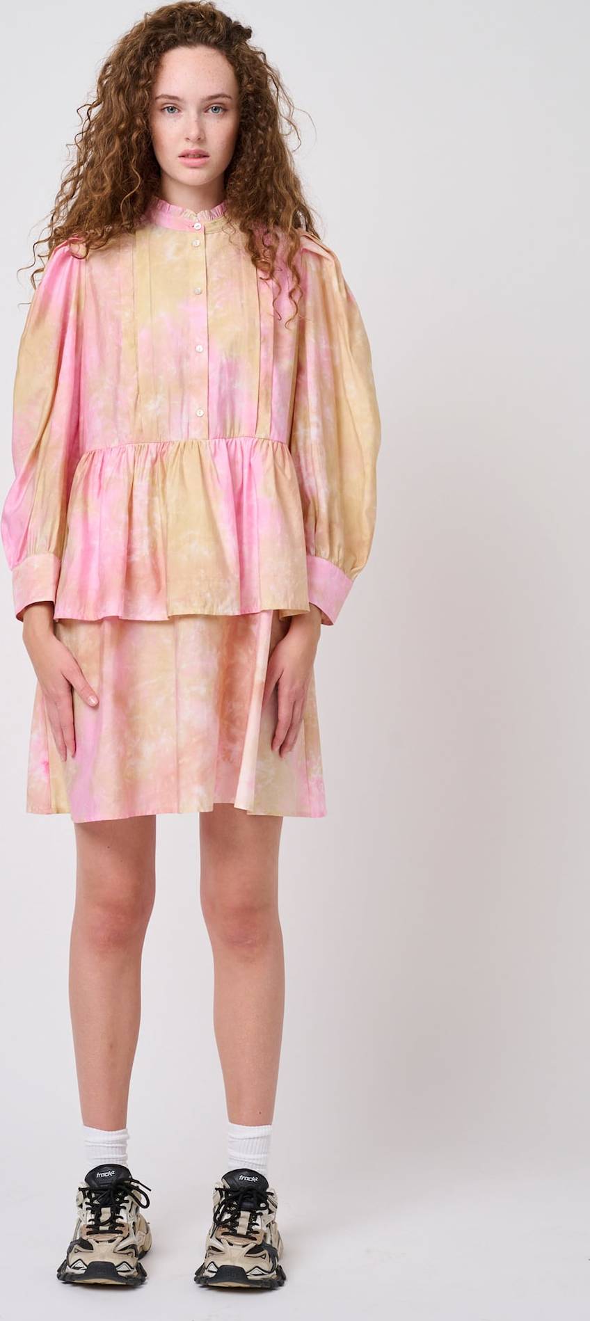 BZR Košilové šaty 'Sugar Mandarine' orchidej / meruňková