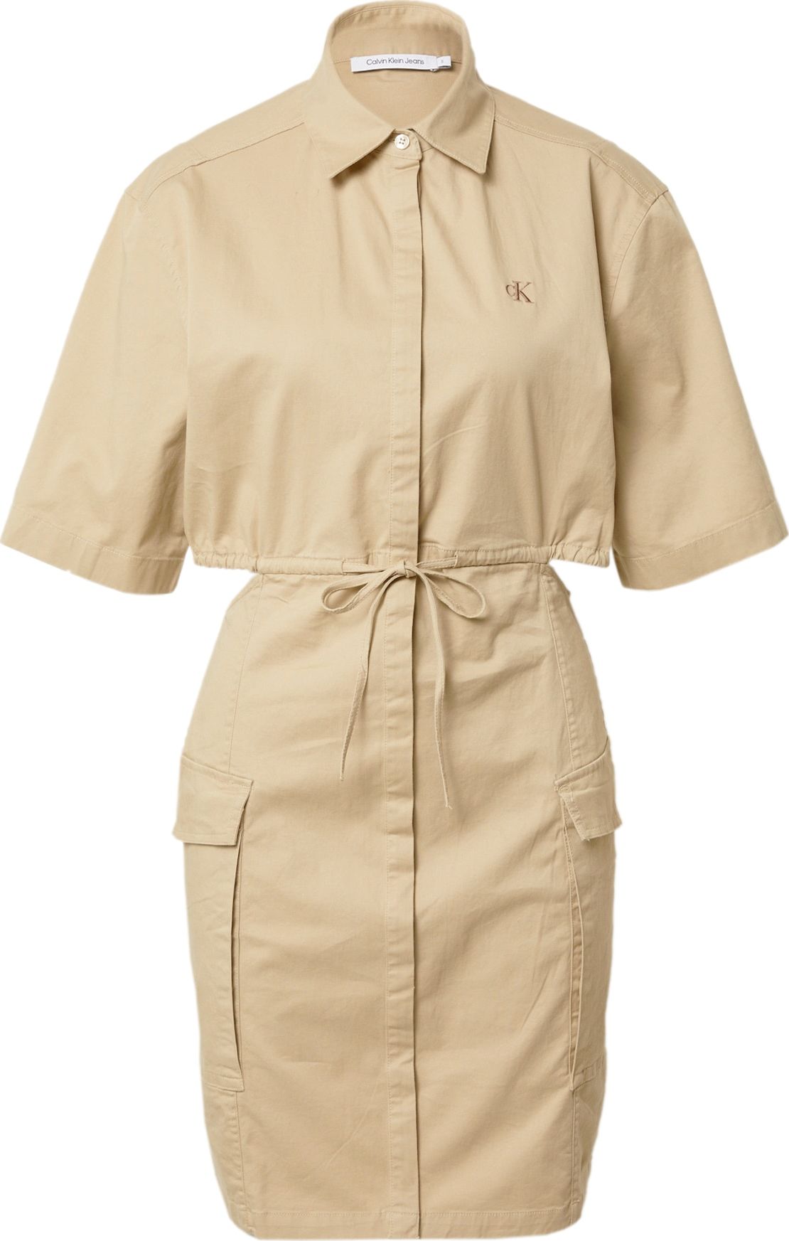 Calvin Klein Jeans Košilové šaty písková / hnědá