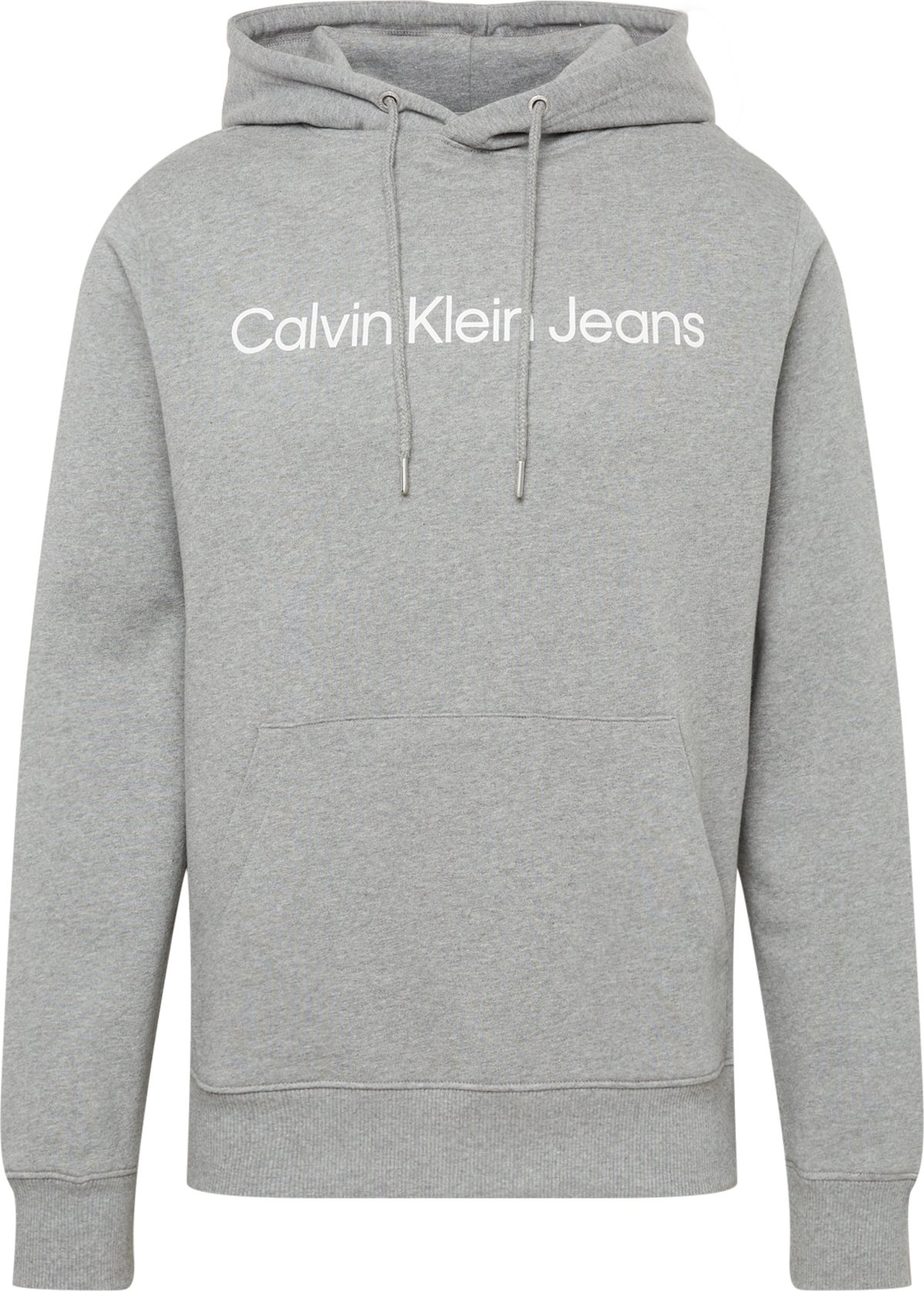 Calvin Klein Jeans Mikina šedá / bílá