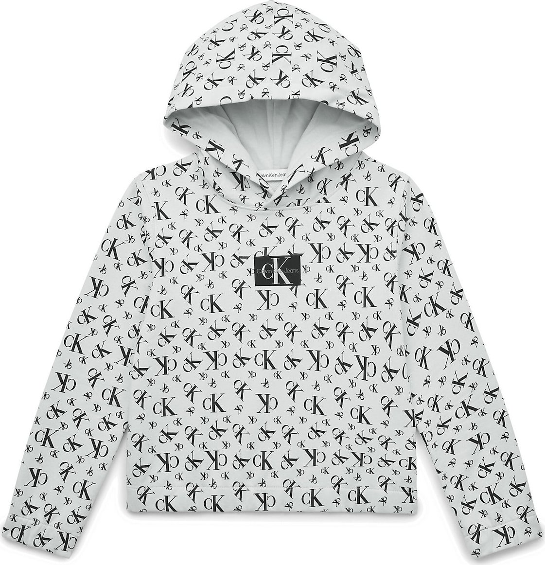 Calvin Klein Jeans Mikina světle šedá / černá