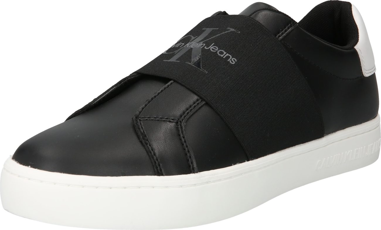 Calvin Klein Jeans Slip on boty tmavě šedá / černá / bílá