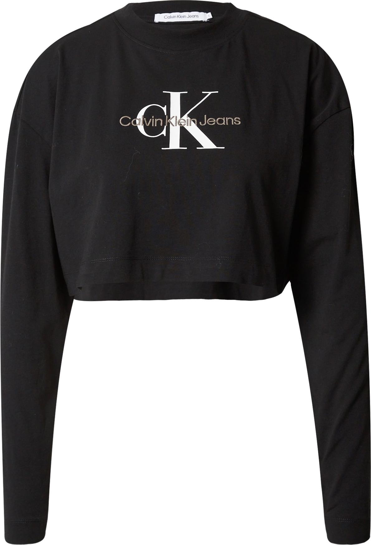 Calvin Klein Jeans Tričko šedá / černá / bílá