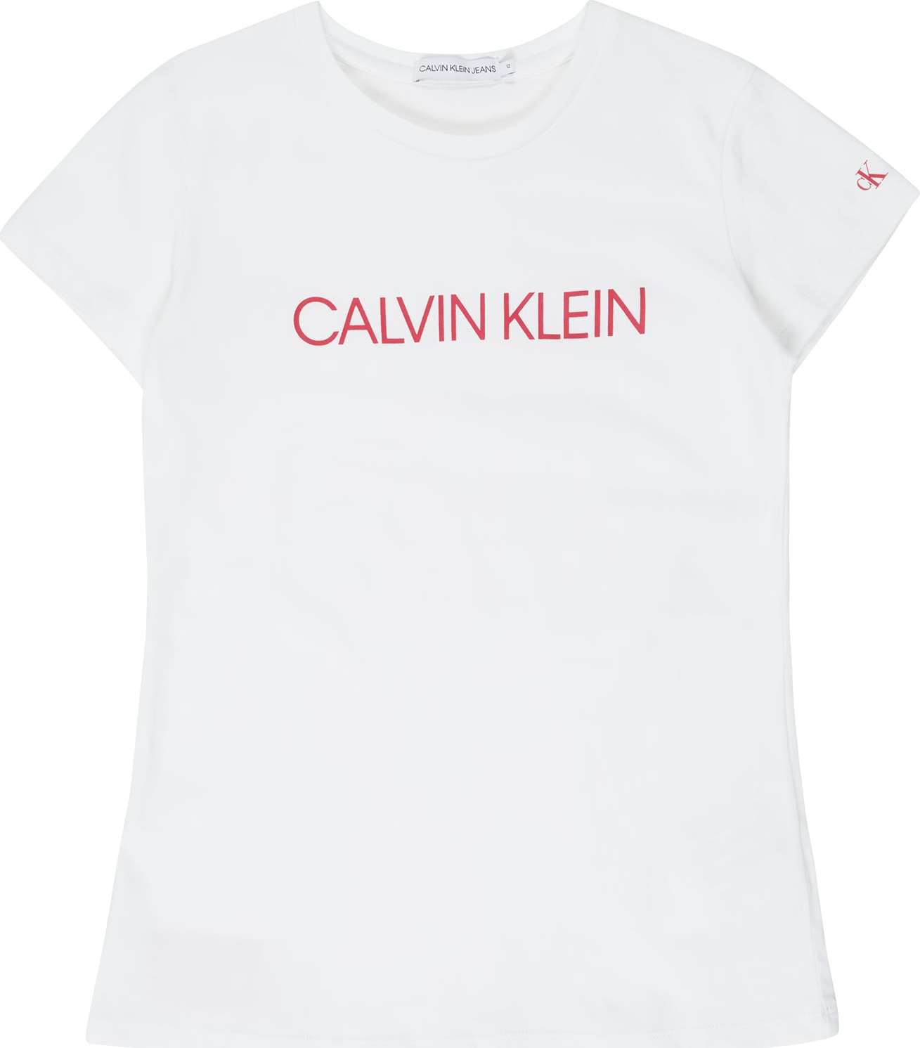 Calvin Klein Jeans Tričko červená / bílá