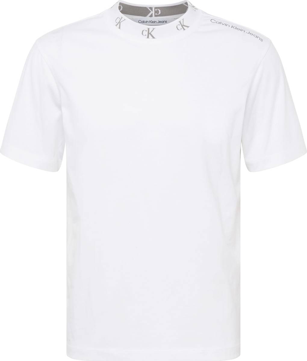 Calvin Klein Jeans Tričko šedá / černá / bílá