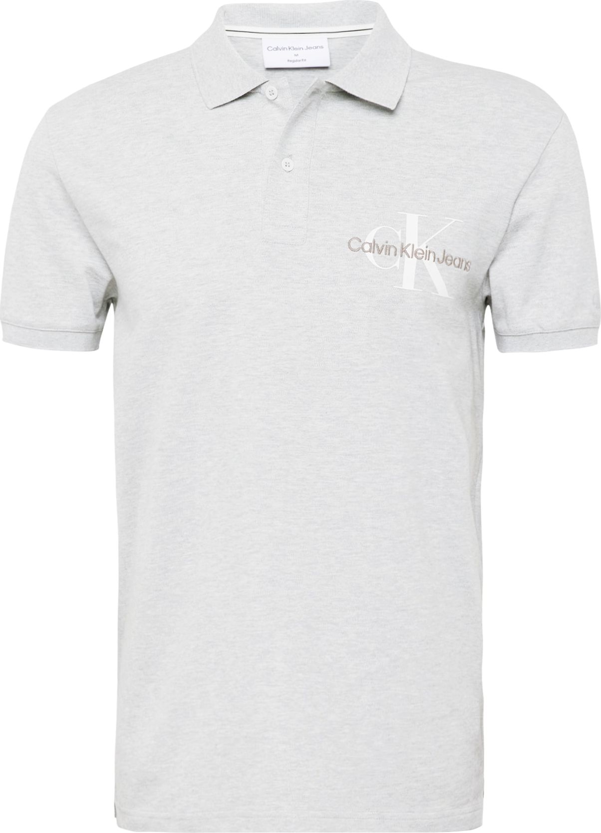 Calvin Klein Jeans Tričko světle šedá / bílá