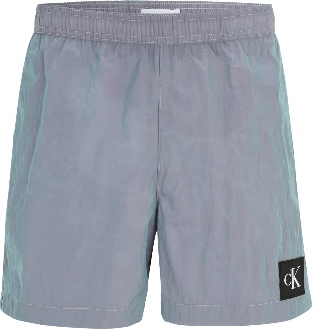 Calvin Klein Swimwear Plavecké šortky šedá / černá / bílá