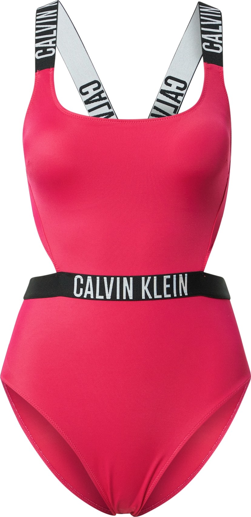 Calvin Klein Swimwear Plavky tmavě růžová / černá / bílá
