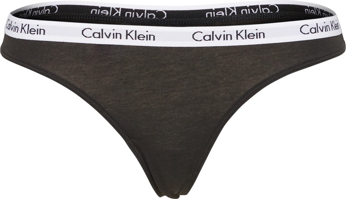 Calvin Klein Underwear Tanga 'Carousel' černá / bílá