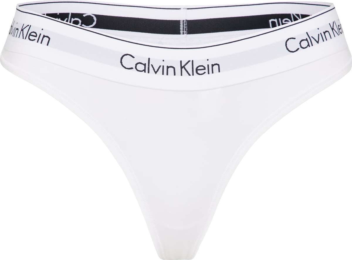 Calvin Klein Underwear Tanga černá / bílá