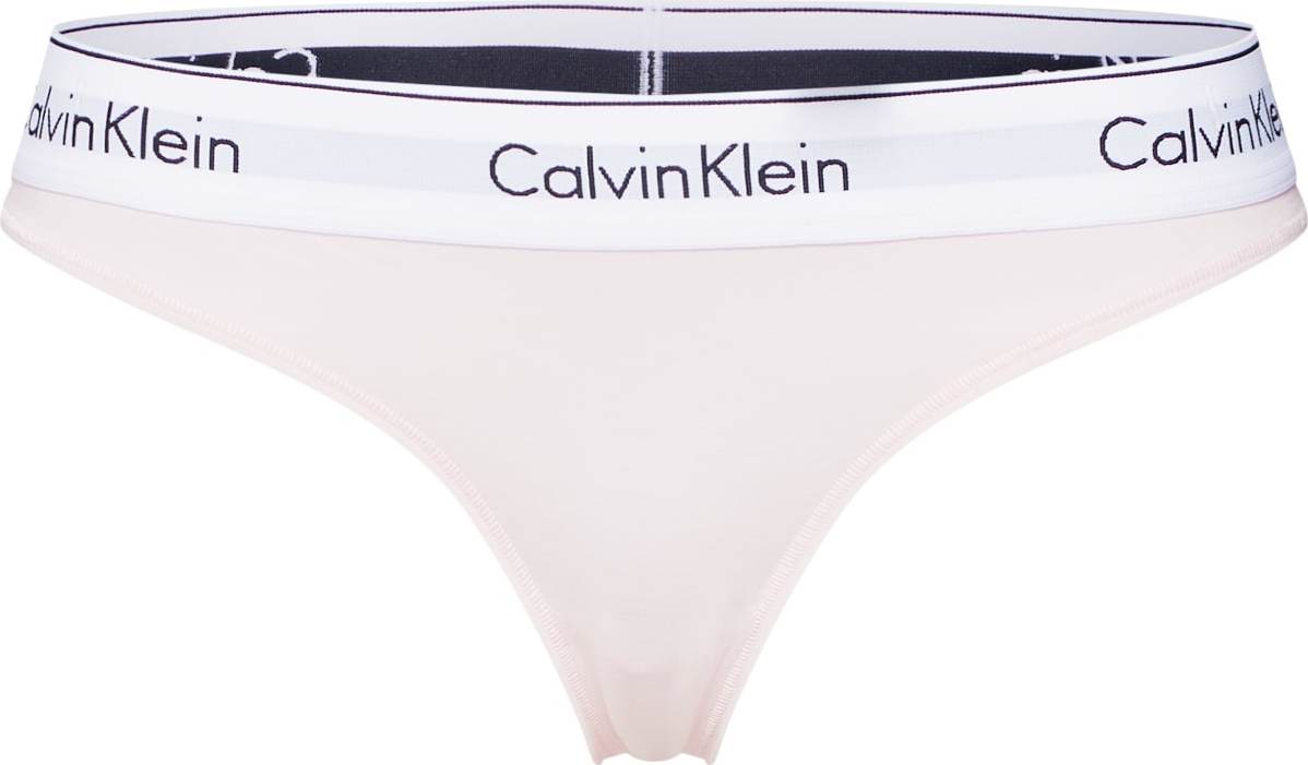 Calvin Klein Underwear Tanga 'Nymphs' pudrová / černá / bílá