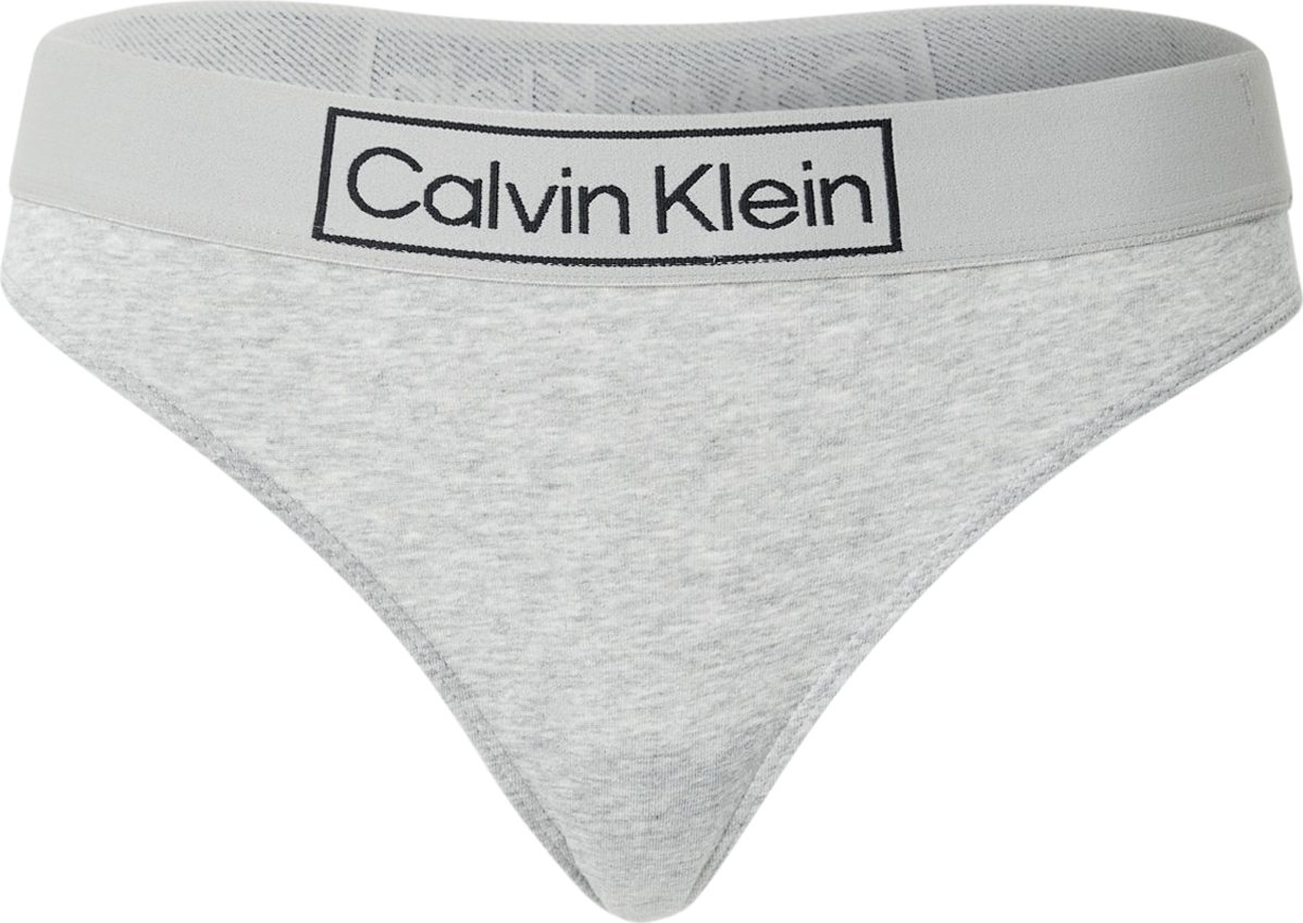 Calvin Klein Underwear Tanga šedý melír / černá