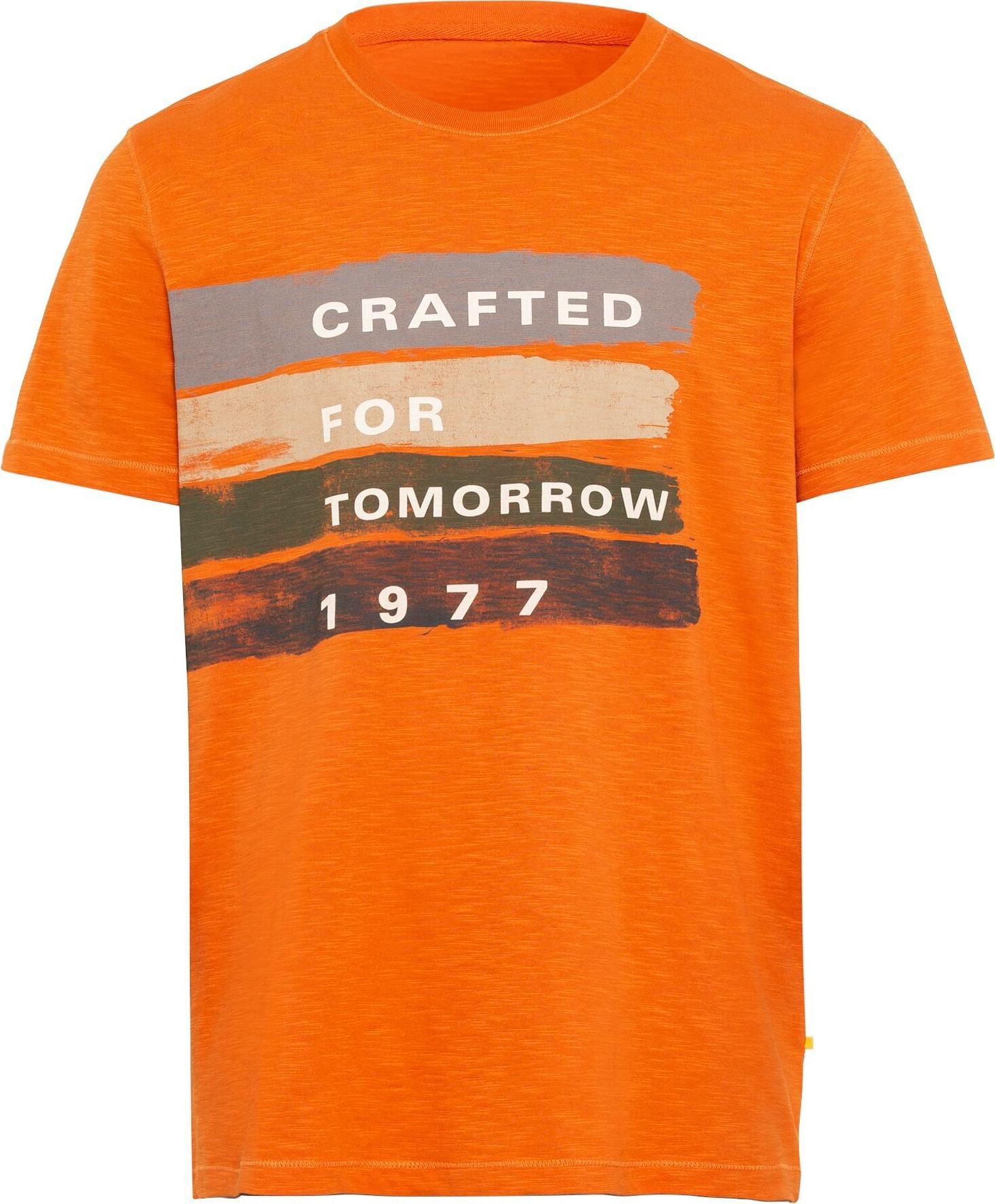 CAMEL ACTIVE Tričko antracitová / khaki / tmavě oranžová / bílá